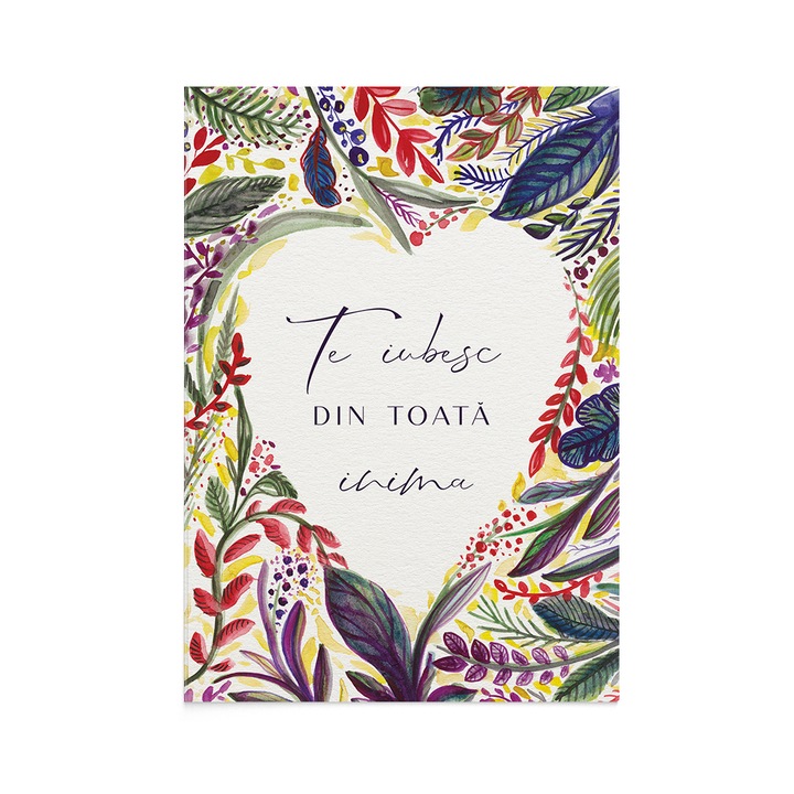 Felicitare Valentine's Full Heart, Zizula Cards, Multicolor, 105 x 150 mm
