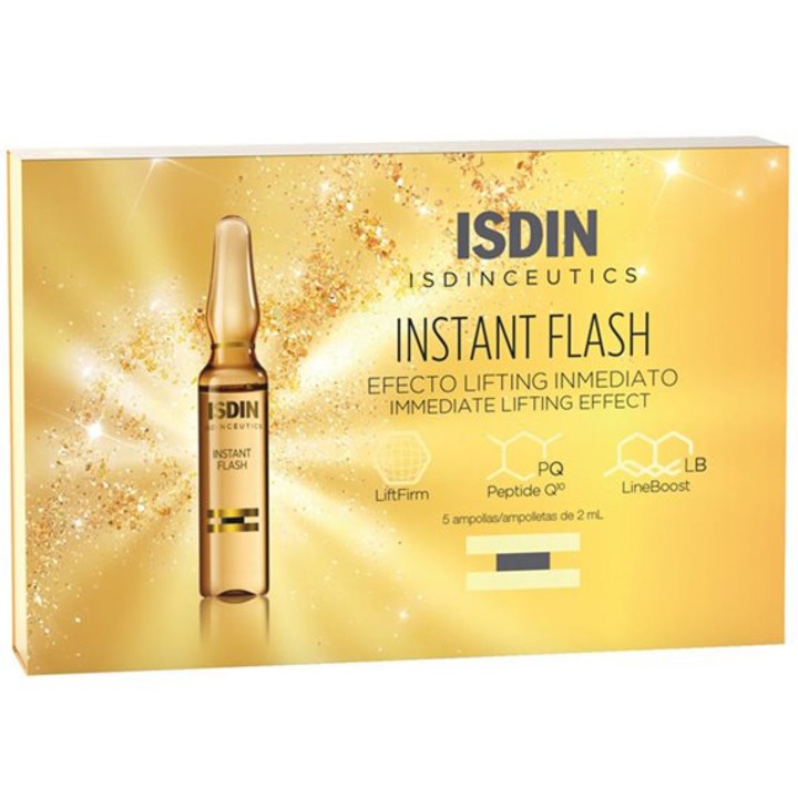Ser pentru lifting instant ISDIN Instant Flash, 5 fiole x 2 ml