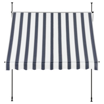 Copertina paravan solar 150 DBW, pro.tec, 150 x 120 x 200-300 cm, otel/poliester, albastru inchis/alb Copertina paravan solar 150 DBW, pro.tec, 150 x 120 x 200-300 cm, otel/poliester, albastru inchis/alb