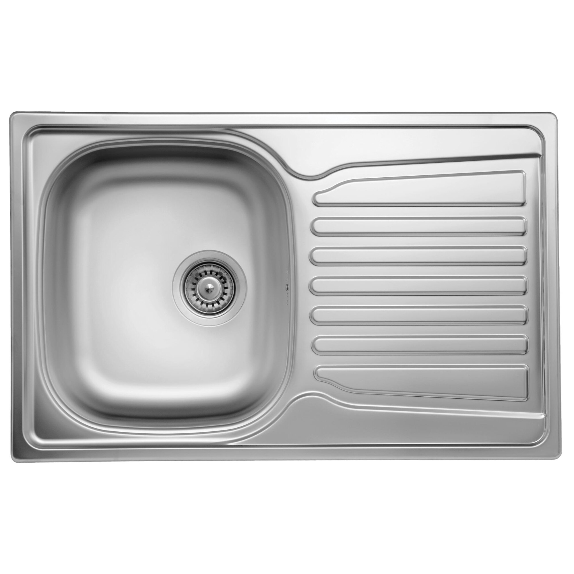 Chiuveta de bucatarie Ferro DR49/77.H, Reversibila, Inox satinat, 49 x 77 cm, Inox