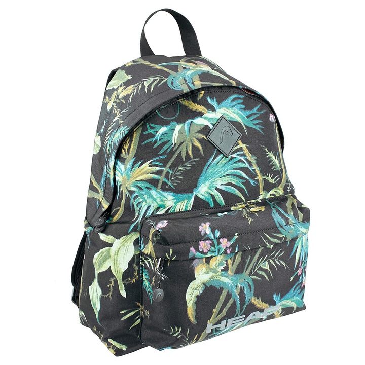 Rucsac de laptop 13 inch, poliester, Head, Negru imprimeu