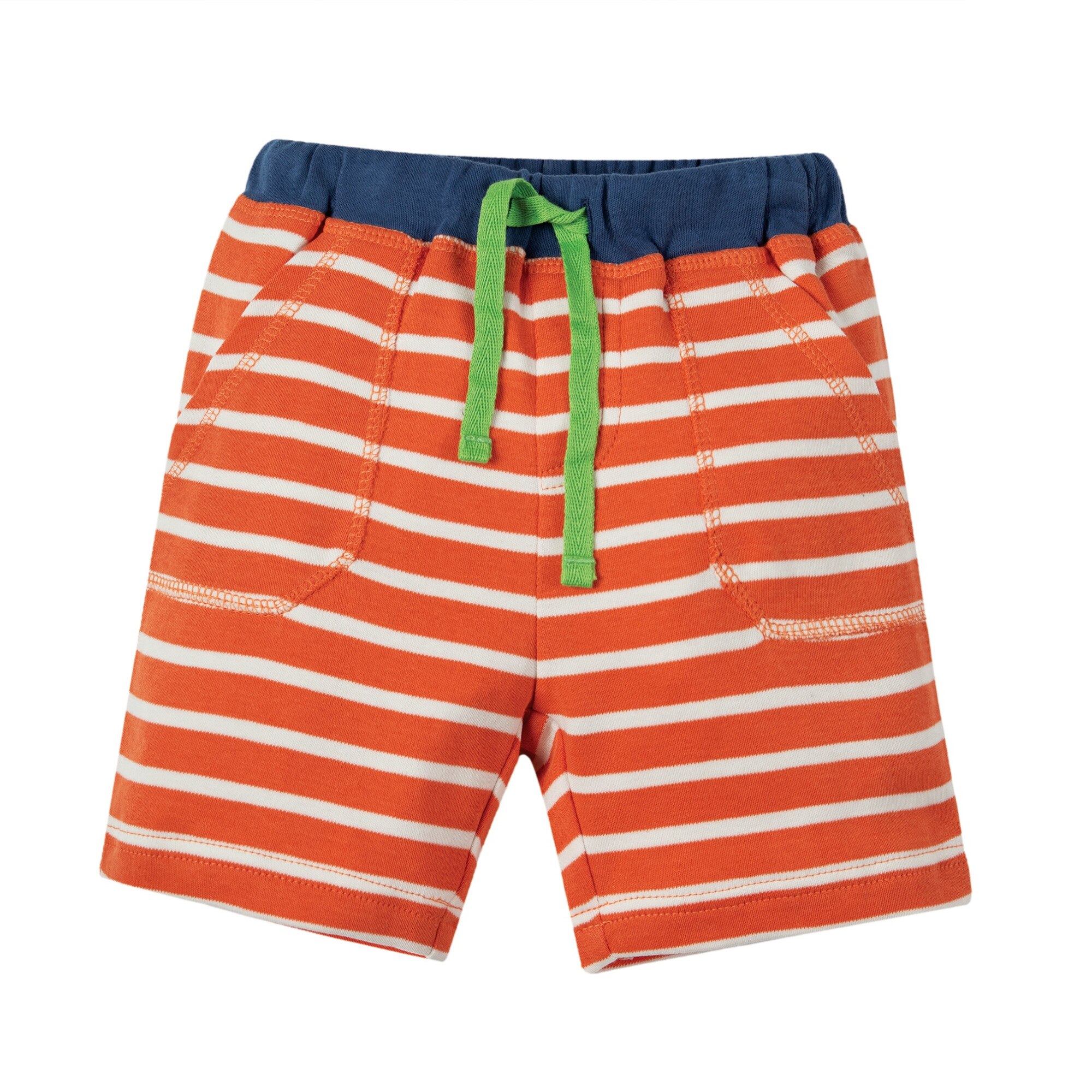 Pantaloni scurti mandarina dulce, bumbac organic, multicolor, bebe