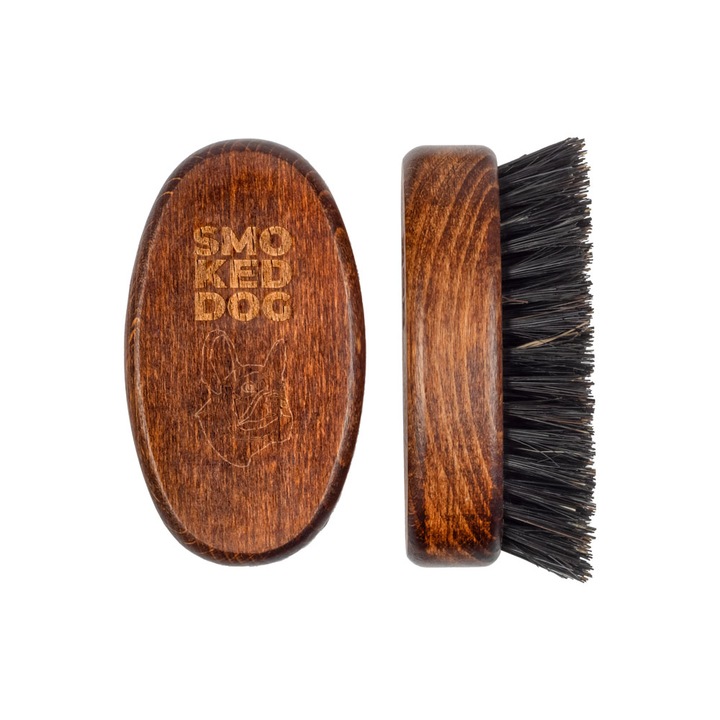 Perie de barba, Smoked Dog, 100% din Par de Mistret, maro