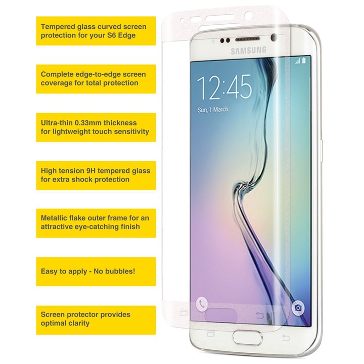 Стъклен протектор за Samsung Galaxy S6 Edge G925 FullFace версия