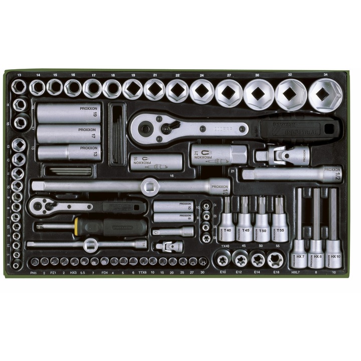 Trusa de tubulare de 1/4" si 1/2" 86 de piese - editie limitata, Proxxon 23640