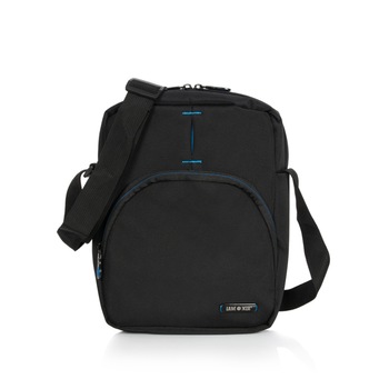 Geanta de umar LAMONZA Modena, Negru/Albastru Geanta de umar LAMONZA Modena, Negru/Albastru