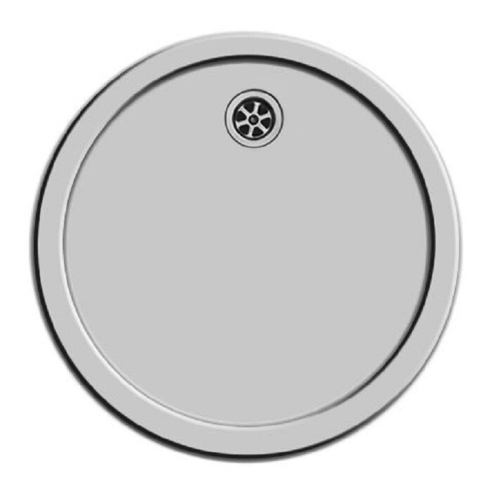 Picurator incastrabil Pyramis CT Ø450mm, adancime 30mm, montare pe blat, finisaj lucios