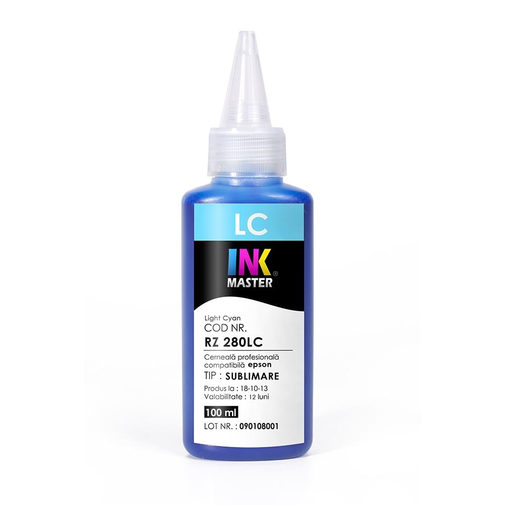 Cerneala SUBLIMARE Inkmaster compatibila Epson - Light Cyan, RZ280LC, 100ml