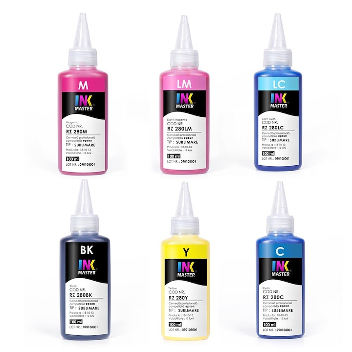 Pachet flacon refill cerneala negru, cyan, magenta, galben, Canon GI-490