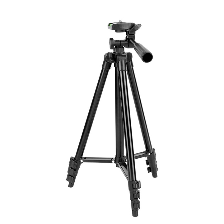 Trepied universal Pan Head cu declansator bluetooth 129 cm
