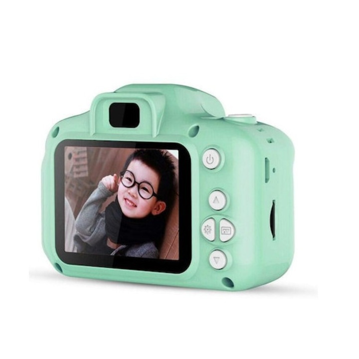 Дигитален детски фотоапарат Yavis Trade, дигитална камера за снимки и видео, слот за SD карта, цветен, зелен