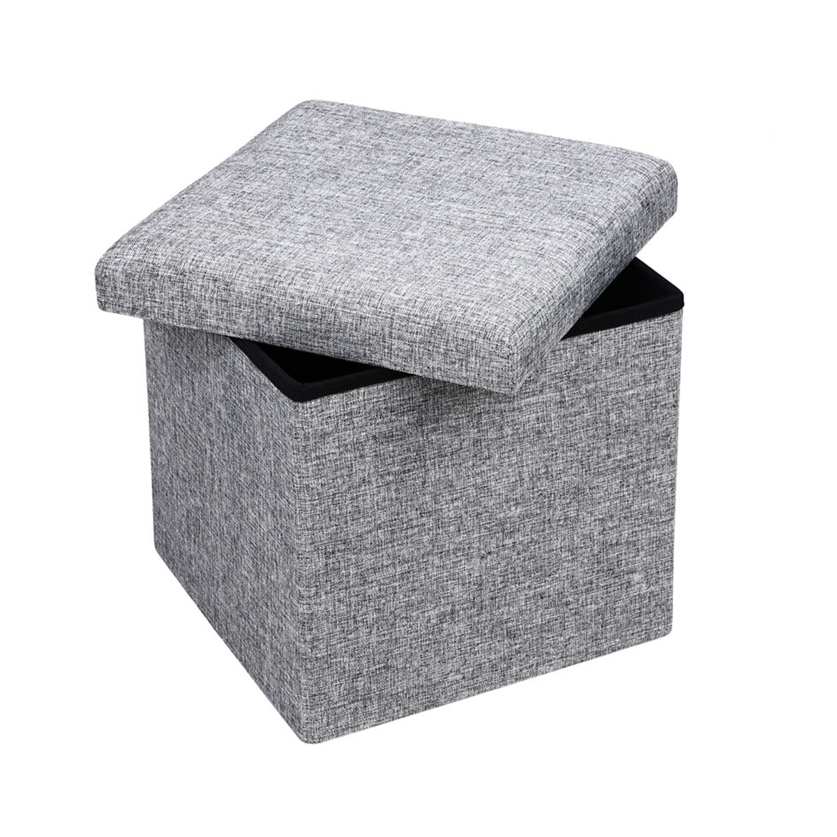 Taburet pliabil, Gri deschis, 15 x 15 x 15 cm