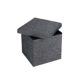 Taburet cu spatiu depozitare 40 L, Pliabil, Gri, 38 x 38 x 38 cm Taburet cu spatiu depozitare 40 L, Pliabil, Gri, 38 x 38 x 38 cm