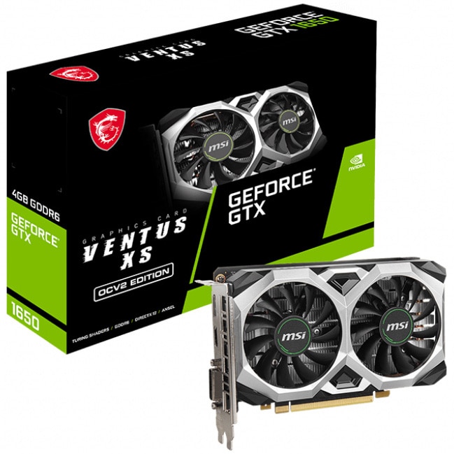 Placa video MSI GeForce® GTX 1650 D6 VENTUS XS OCV2, 4GB GDDR6, 128-bit