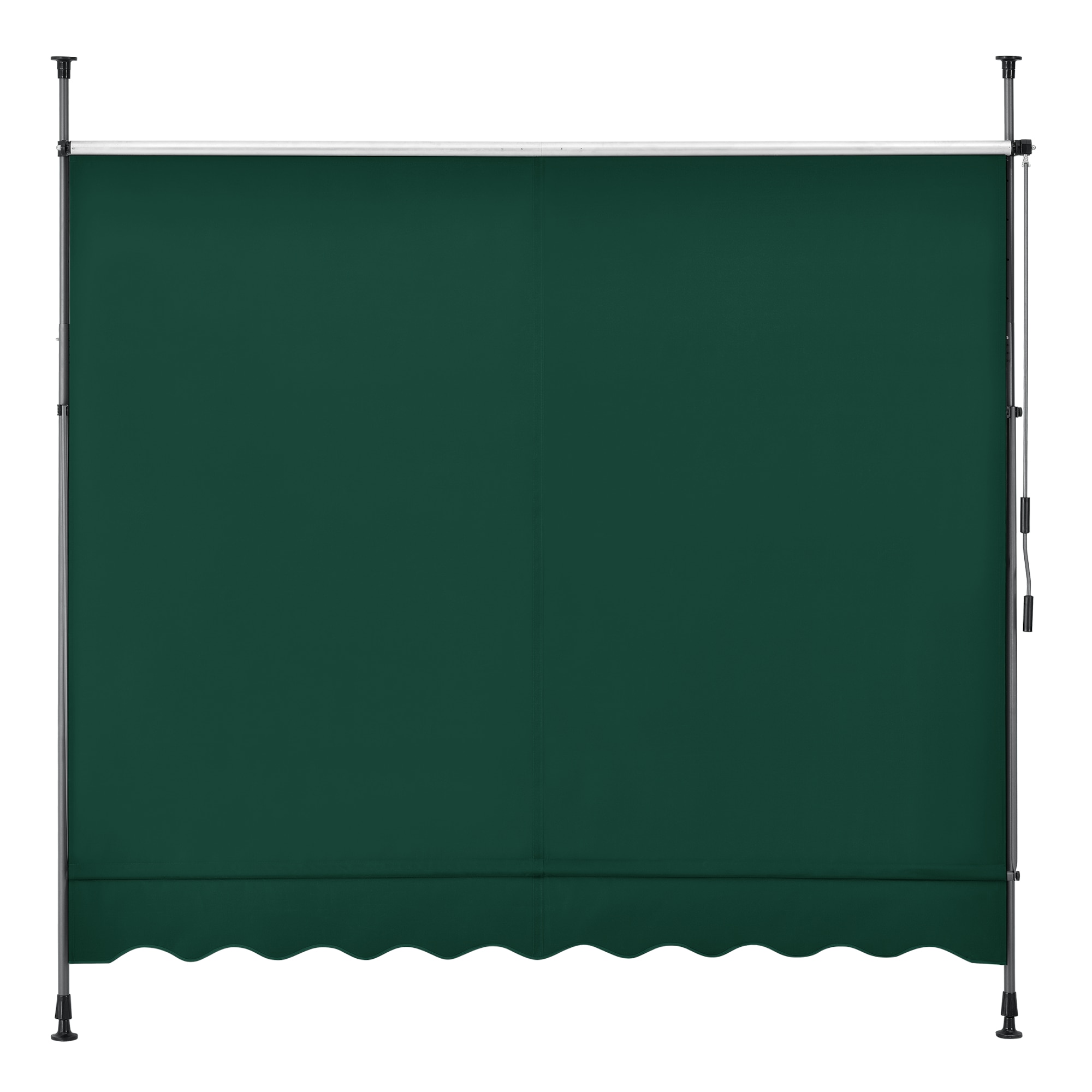 Copertina paravan solar 200 DG, pro.tec, 200 x 120 x 200-300 cm, otel/poliester, verde inchis
