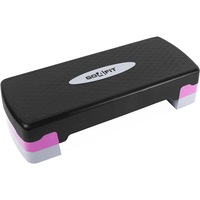 Stepper Aerobic GO4FIT®, Inaltime Reglabila pe 2 Niveluri 10 si 15 cm, Suprafata si Picioare Antiderapante, 66 x 28 cm, Greutate Maxima 250 kg, Usor si Portabil 2.3 kg, pentru Fitness, Aerobic si Cardio Acasa sau la Sala