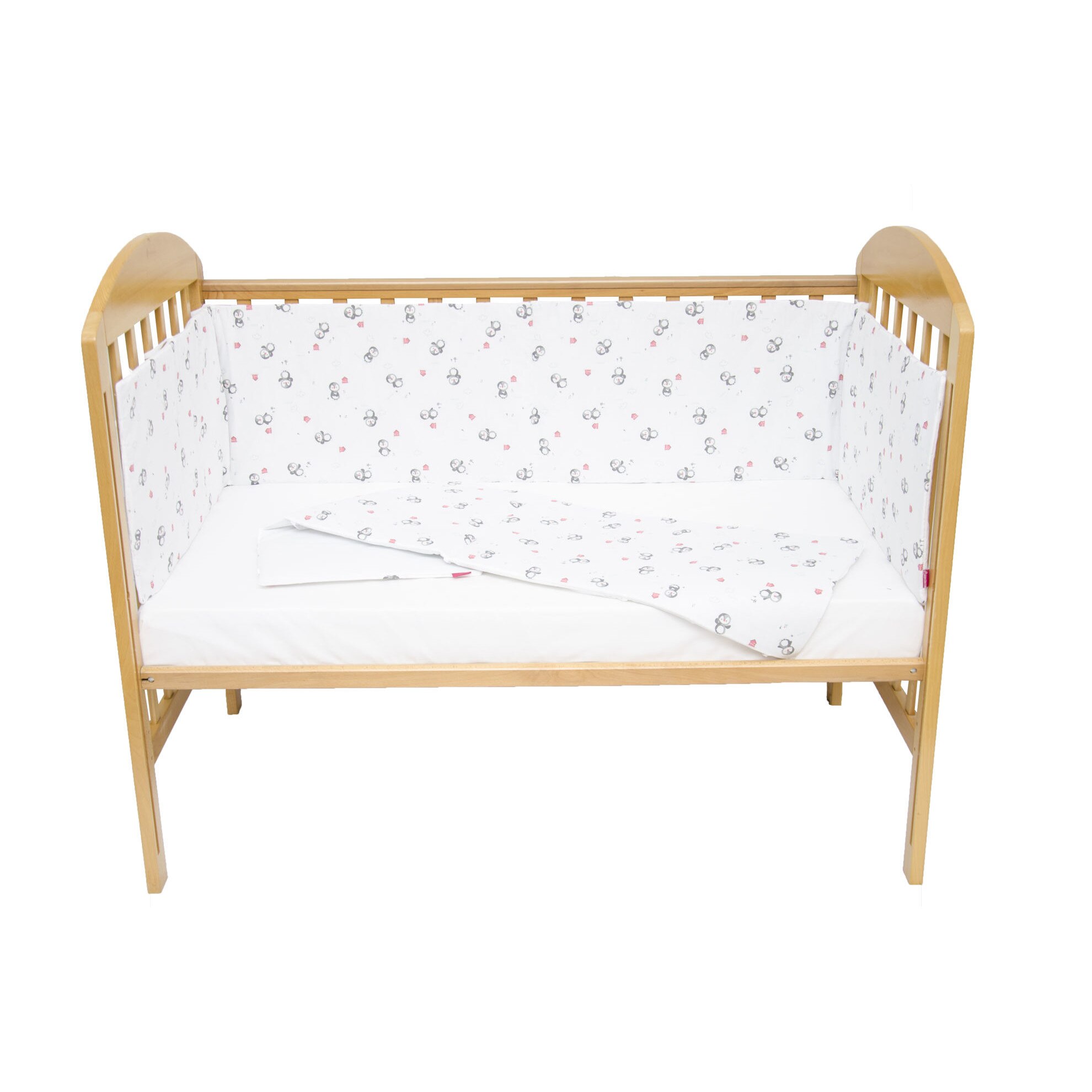 Set protectii patut 70 x 140 cm Pingu