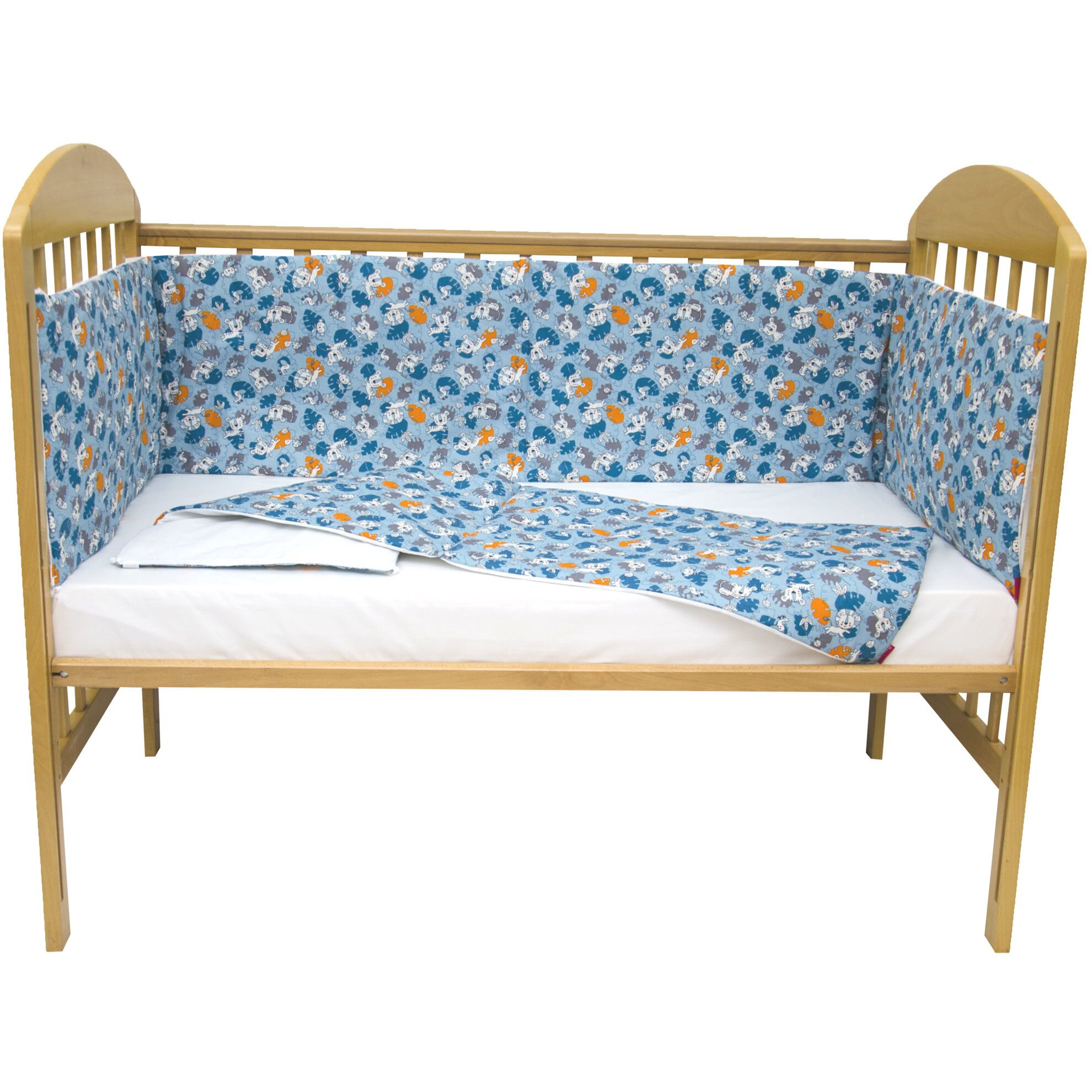 Set protectii patut 70 x 140 cm Tiger Jungle