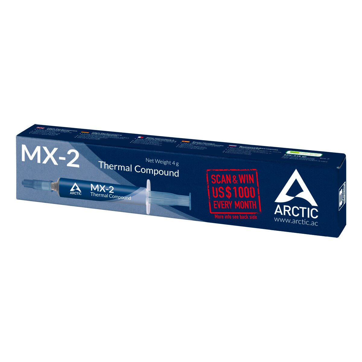 Pasta termica MX-2, conductivitate 5.6 W/(mK), durabilitate 8 ani , 4g