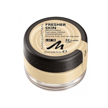 Fond de ten Manhattan Fresher Skin Foundation Make Up, 032 Classic Ivory, 25ml Fond de ten Manhattan Fresher Skin Foundation Make Up, 032 Classic Ivory, 25ml