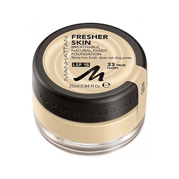 Fond de ten Manhattan Fresher Skin Foundation Make Up, 033 True Ivory, 25ml Fond de ten Manhattan Fresher Skin Foundation Make Up, 033 True Ivory, 25ml