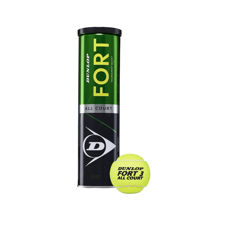 Set mingi tenis de camp, Dunlop fort All Court, 4 bucati