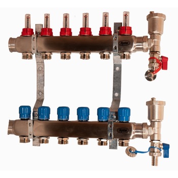 Set distribuitor INOX incalzire in pardoseala HYNTER , D/R ,1 Set distribuitor INOX incalzire in pardoseala HYNTER , D/R ,1