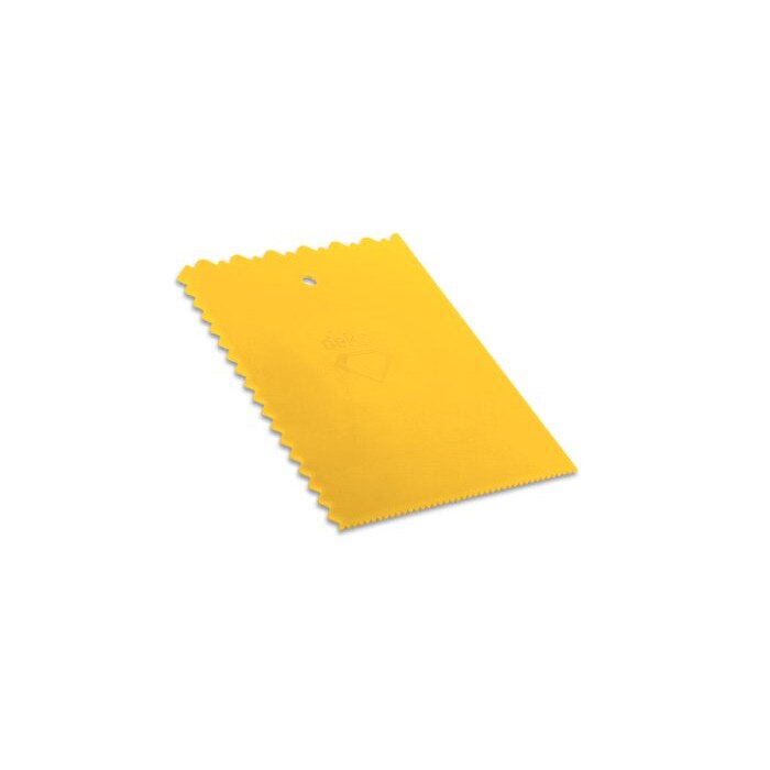 Spatula profesionala Dekor cu zimti trapez, plastic, 180 x 135 mm
