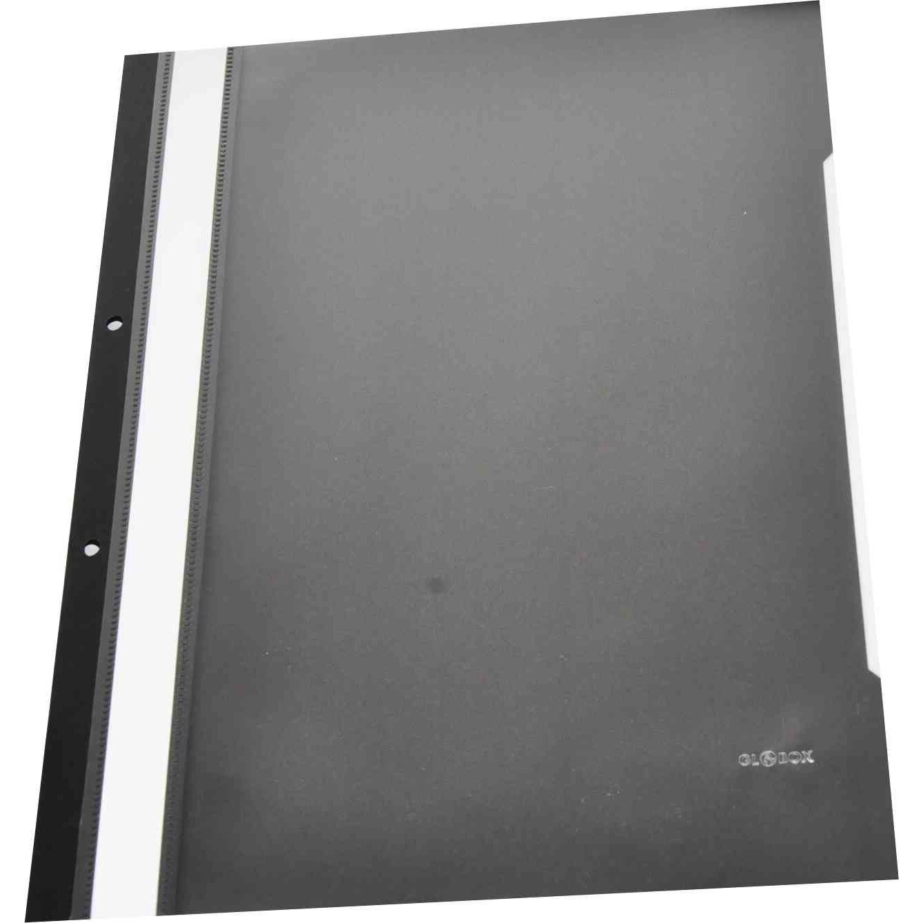 Dosar, negru, cu sina si 2 perforatii, A4, plastic