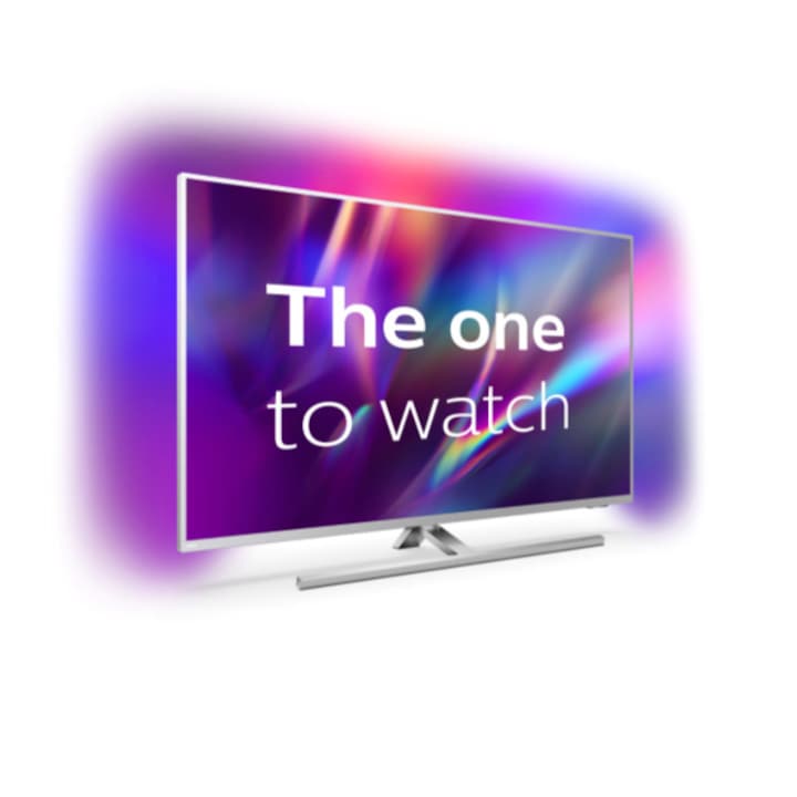 Philips Android TV LED TV 4K UHD Performance Series, диагонал на екрана 126 см (50"), AI гласово управление, 3840 x 2160, 16:9, памет 16 GB, HbbTV, четириядрен, еко режим, сребрист