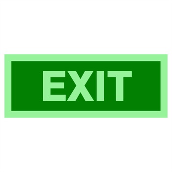 Indicator fotoluminiscent Exit, autocolant 7.5x19.5 cm Indicator fotoluminiscent Exit, autocolant 7.5x19.5 cm