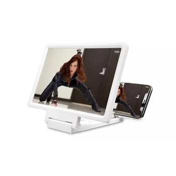 Ecran telefon Apachie, alb, 18,4 x 12.4 x 0.9 cm, efect lupa Ecran telefon Apachie, alb, 18,4 x 12.4 x 0.9 cm, efect lupa