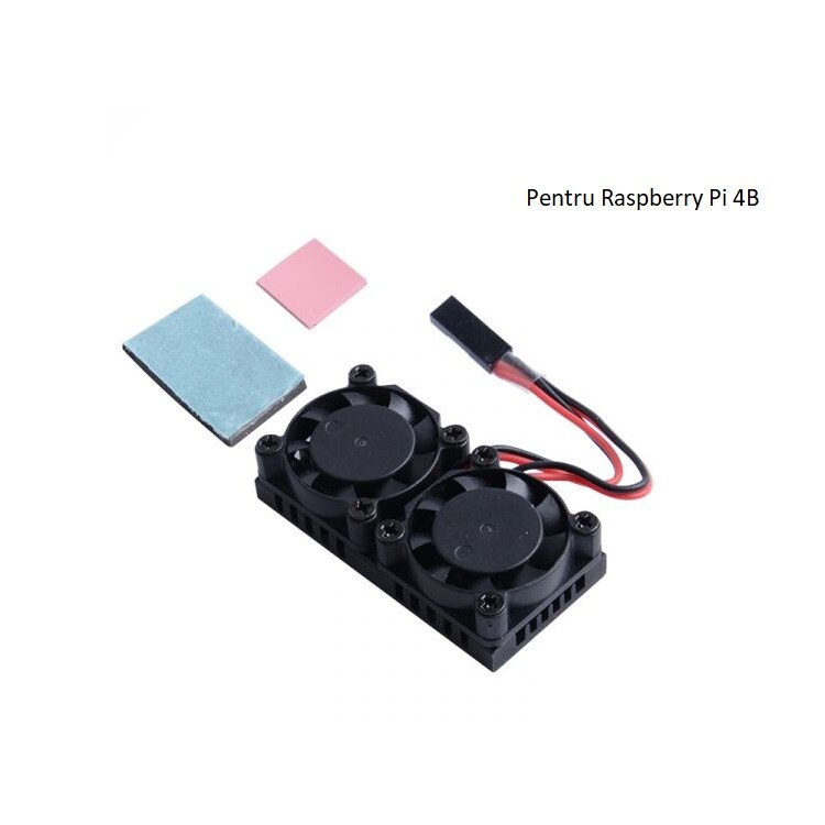 Ventilator dublu si radiator pentru Raspberry Pi 4B/3B+, ZP-0037 - eMAG.ro