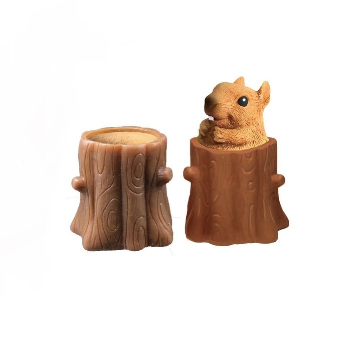 Jucarie interactiva squishy veverita teleMAG