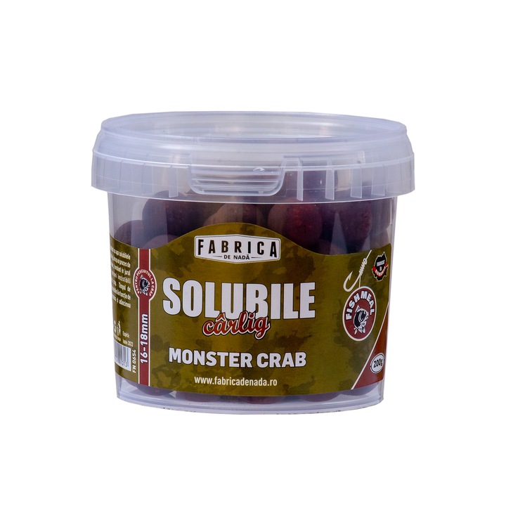 Boilies Solubil pentru carlig - Monster Crab, Fabrica de Nada, 200gr