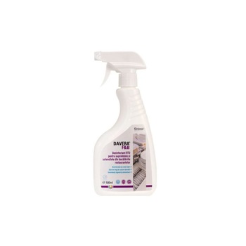 Dezinfectarea suprafetelelor in contact cu alimentele, DAVERA® F&B, gata de utilizare pentru ustensilele, blaturile si echipamentele din bucatarii, Klintensiv, 0.5 L Dezinfectarea suprafetelelor in contact cu alimentele, DAVERA® F&B, gata de utilizare pentru ustensilele, blaturile si echipamentele din bucatarii, Klintensiv, 0.5 L