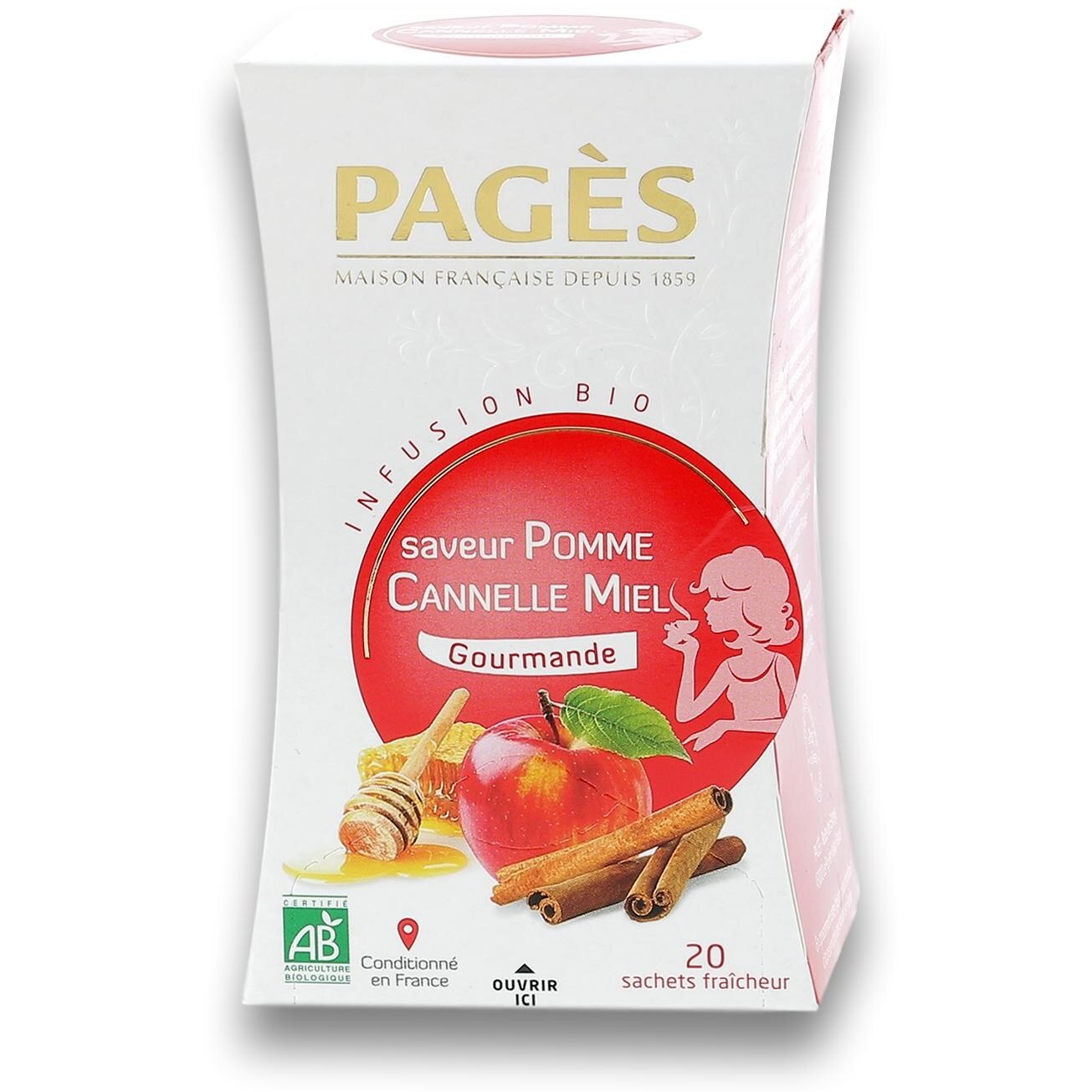 Infuzie bio gurmand (mere, scortisoara, miere) Pages, 1.5 g