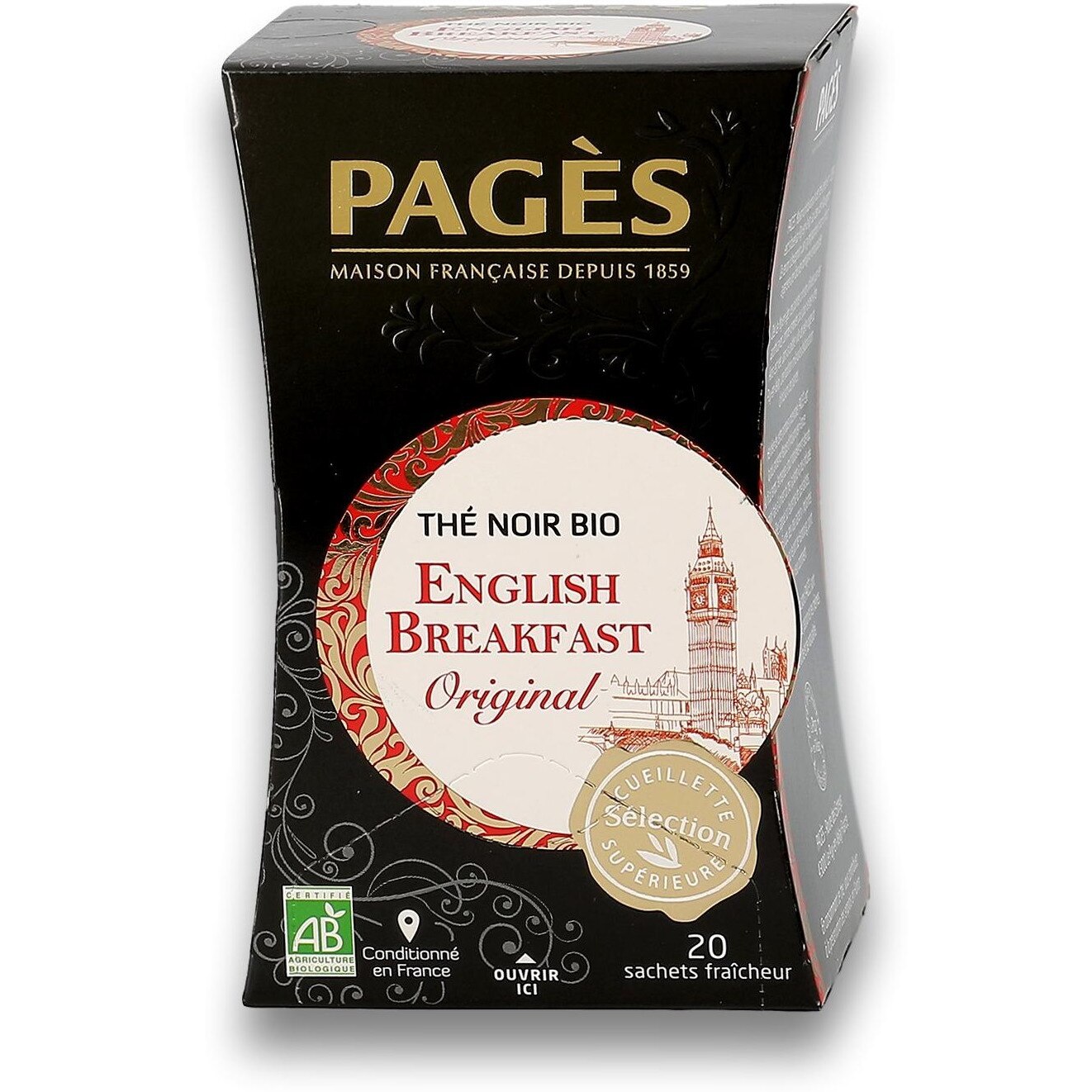 Ceai negru bio English Breakfast Pages, 1.8 g