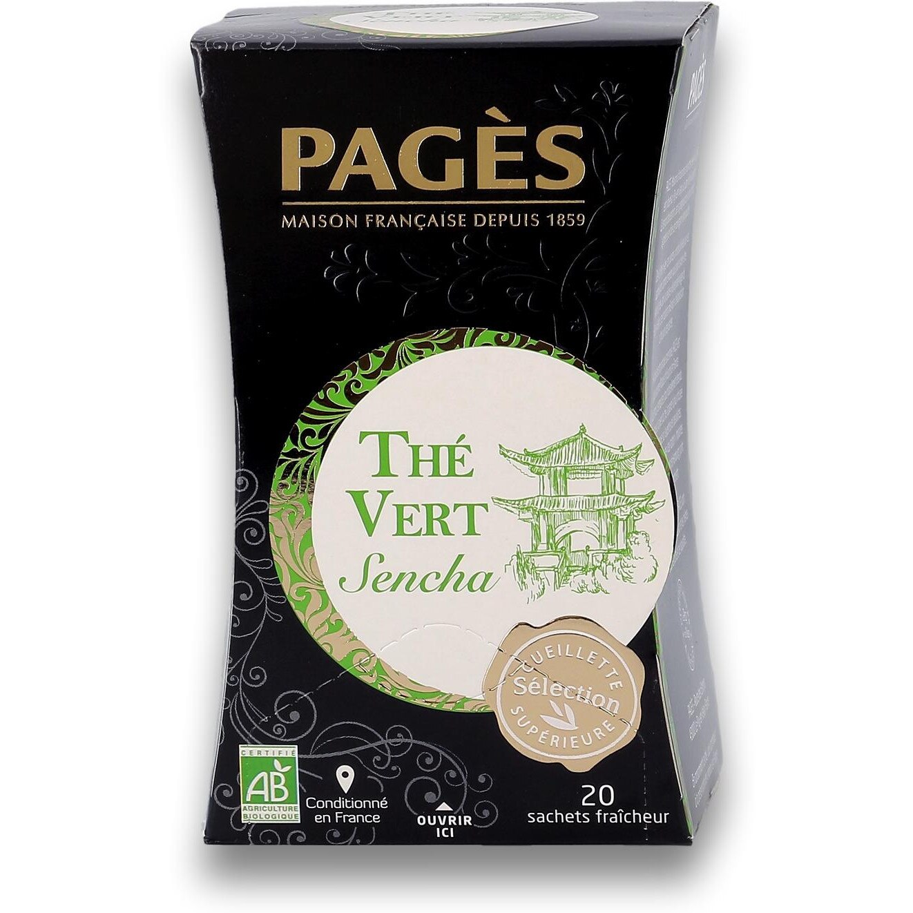 Ceai verde bio Sencha Pages, 1.8 g