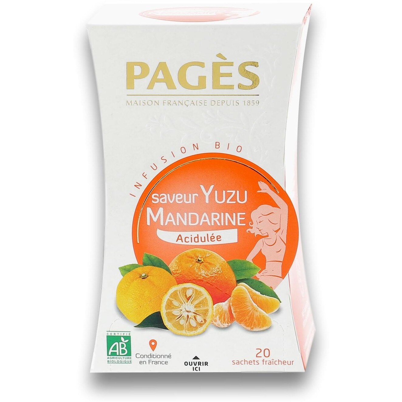 Infuzie bio revigorare (yuzu, mandarine) Pages, 1.5 g
