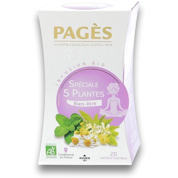 Infuzie bio stare de bine din 5 plante speciale Pages, 1.5 g Infuzie bio stare de bine din 5 plante speciale Pages, 1.5 g
