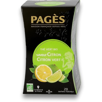 Ceai verde bio cu lamaie si lime Pages, 1.8 g Ceai verde bio cu lamaie si lime Pages, 1.8 g