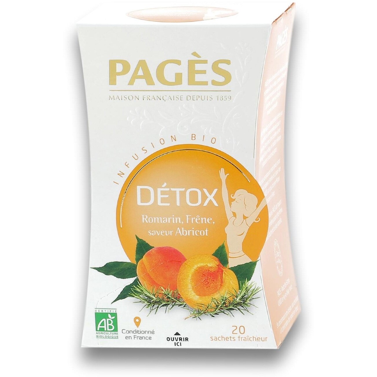Infuzie bio detoxifiere (rozmarin, caise) Pages, 1.5 g