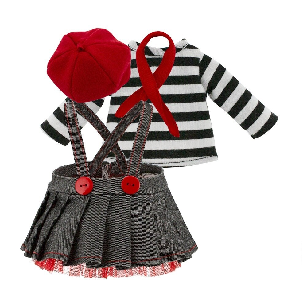 Set vestimentar Lucky Doggy: Morning in Paris, 25cm, Orange Toys