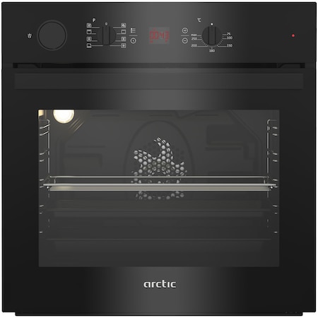 Cuptor incorporabil Arctic AROIS24300RBD, Electric, 71 l, Clasa A, 8 programe, Autocuratare hidrolitica, Grill, Negru