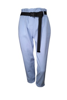 Pantaloni cu banda elastica dama, Albastru pastel Pantaloni cu banda elastica dama, Albastru pastel