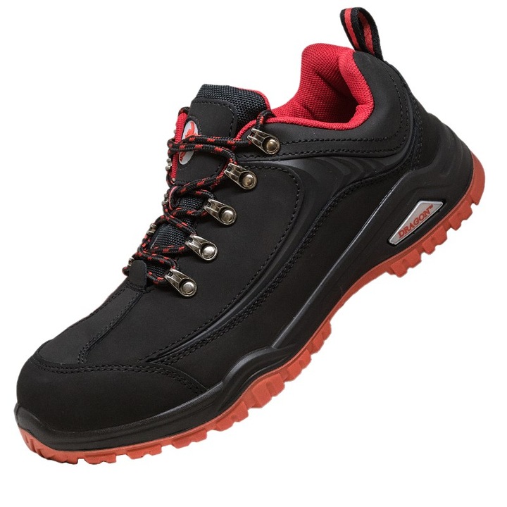 Предпазни обувки Brnecker, с метален купол и кожа набук, с неплъзгаща се подметка, размер 40