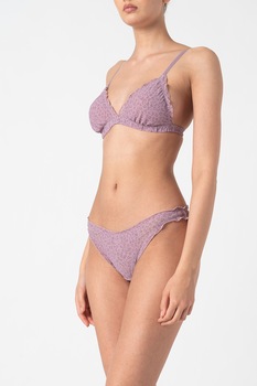 ESPRIT Bodywear, Sutien fara sustinere metalica cu model vegetal Dekota, Roz prafuit ESPRIT Bodywear, Sutien fara sustinere metalica cu model vegetal Dekota, Roz prafuit