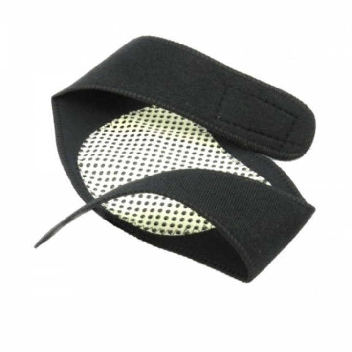 Bandaj magnetic cervical, CRM, anti-durere, ajustabil, negru