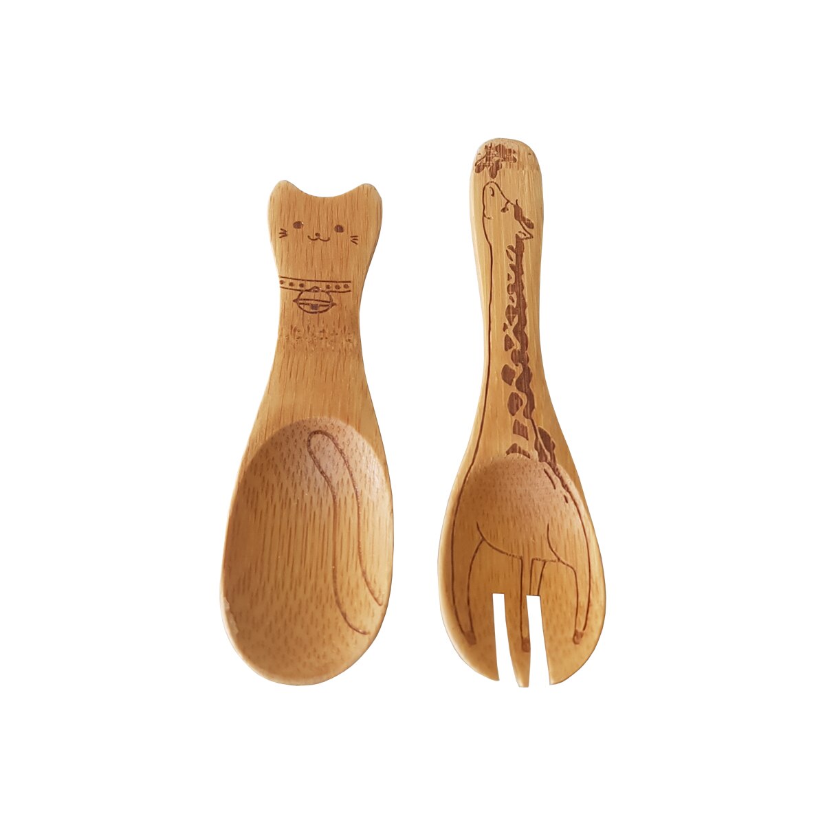 Set 2 tacamuri din bambus pentru bebelus, antibacterian si ecologice, Bambum Pinokyo